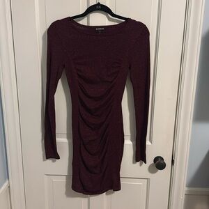 Express Maroon Mini Dress
